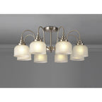 NL86319 Sakkas 8 Light Pendant/Ceiling Light Satin Nickel Frosted