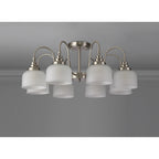 NL86319 Sakkas 8 Light Pendant/Ceiling Light Satin Nickel Frosted