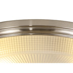 NL86329 Sakkas 2 Light Flush Ceiling Light Satin Nickel Frosted