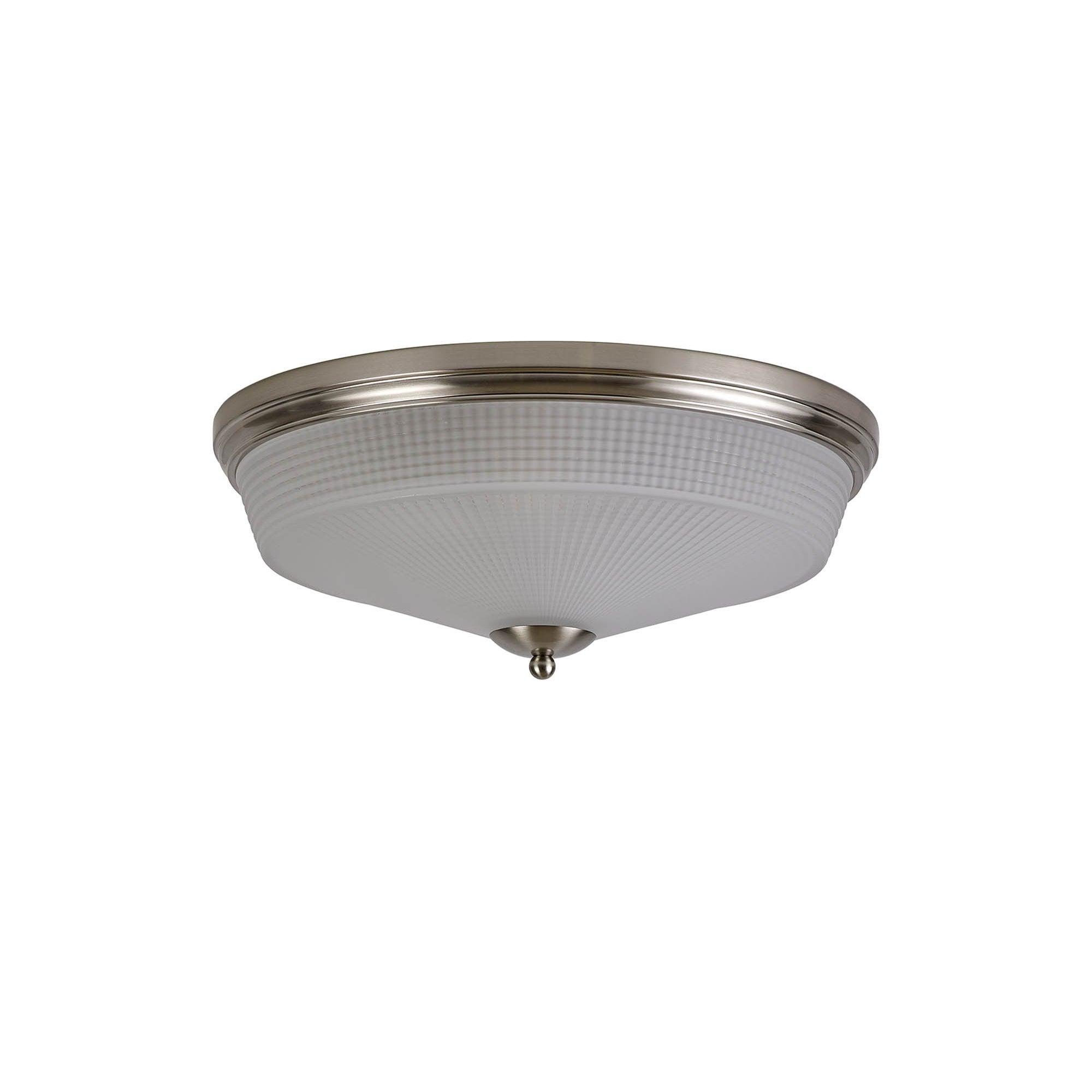 NL86339 Sakkas 3 Light Flush Ceiling Light Satin Nickel Frosted