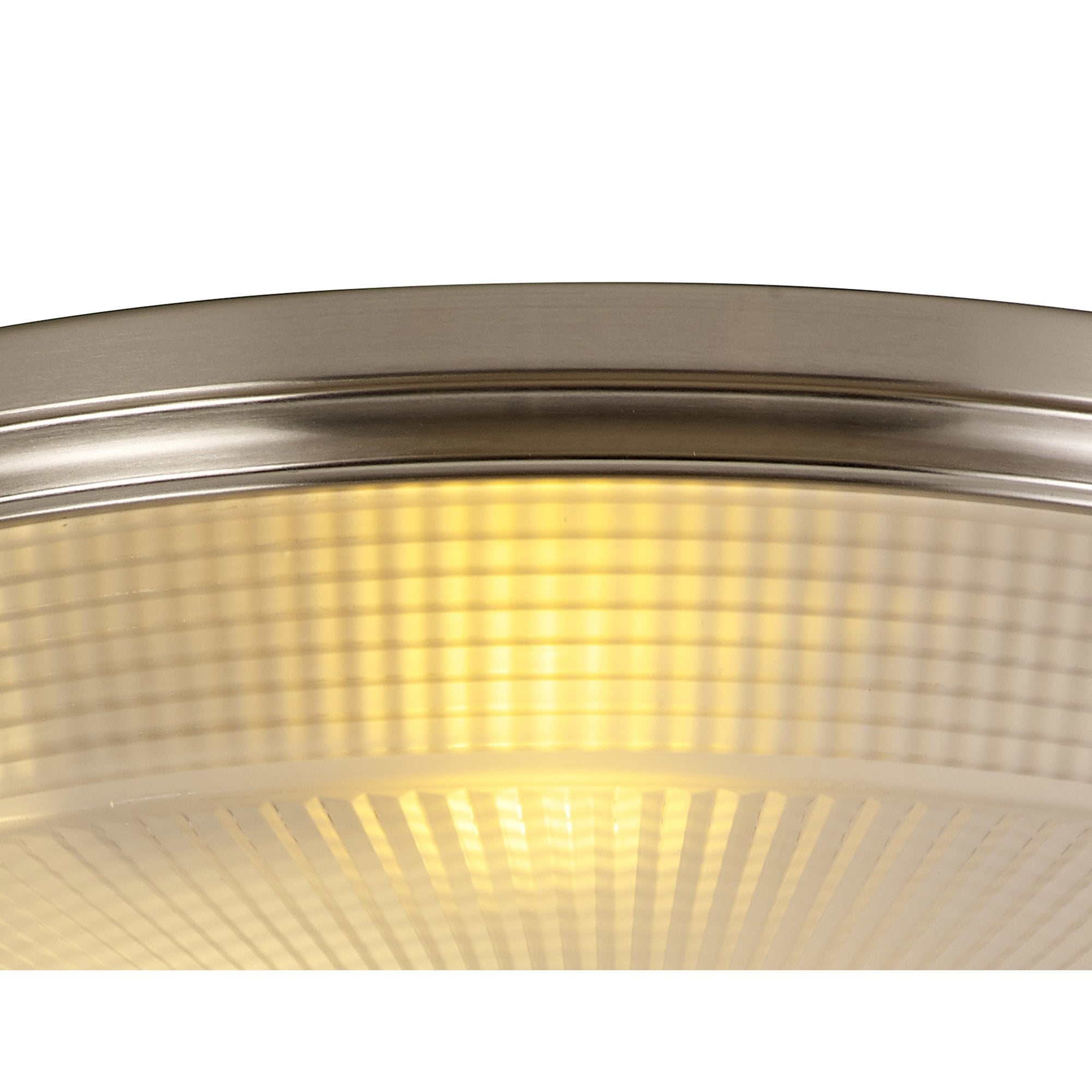 NL86339 Sakkas 3 Light Flush Ceiling Light Satin Nickel Frosted