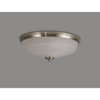 NL86339 Sakkas 3 Light Flush Ceiling Light Satin Nickel Frosted
