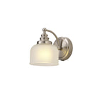 NL86349 Sakkas 1 Light Wall Light Satin Nickel Frosted