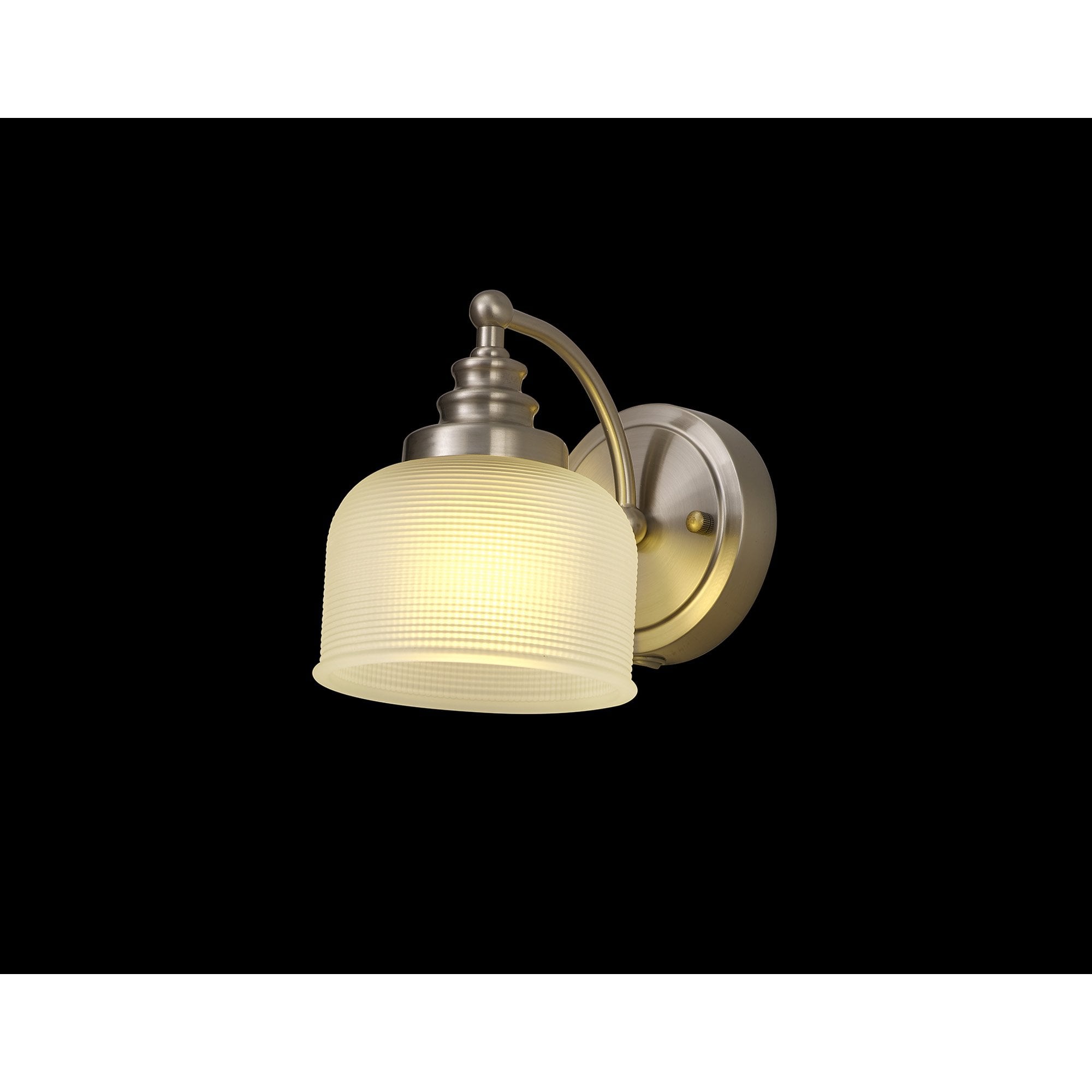 NL86349 Sakkas 1 Light Wall Light Satin Nickel Frosted