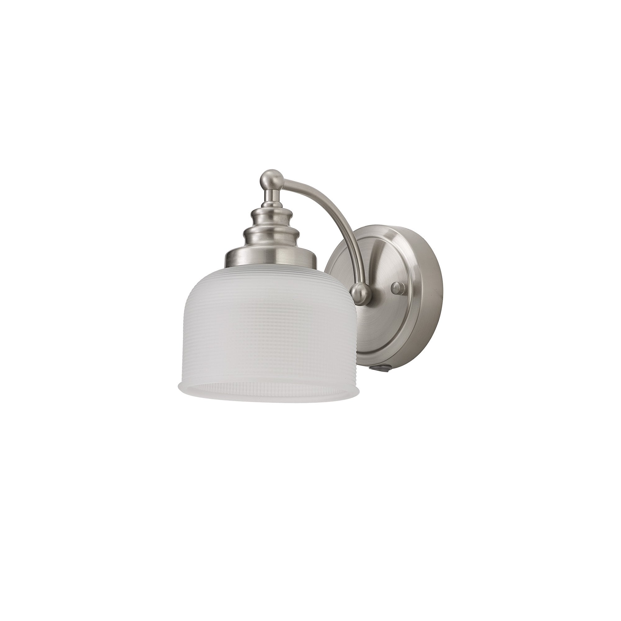 NL86349 Sakkas 1 Light Wall Light Satin Nickel Frosted