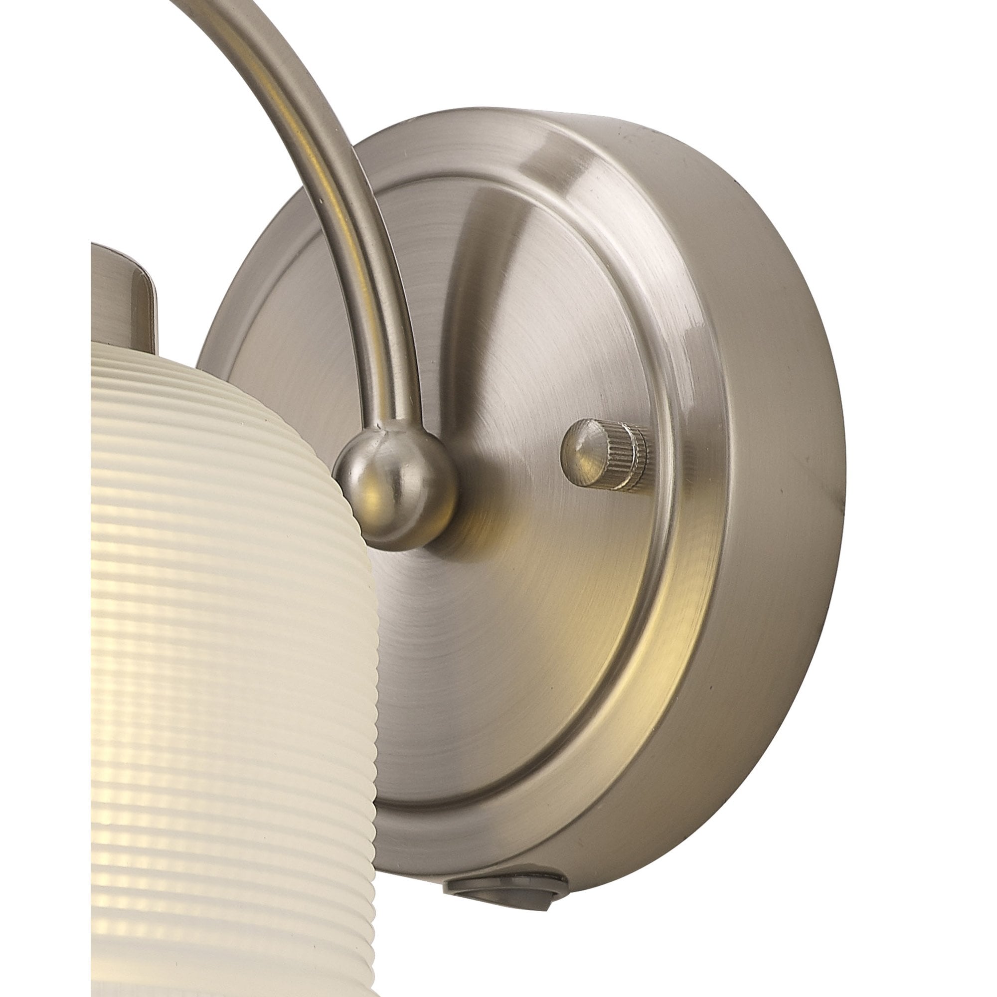 NL86349 Sakkas 1 Light Wall Light Satin Nickel Frosted