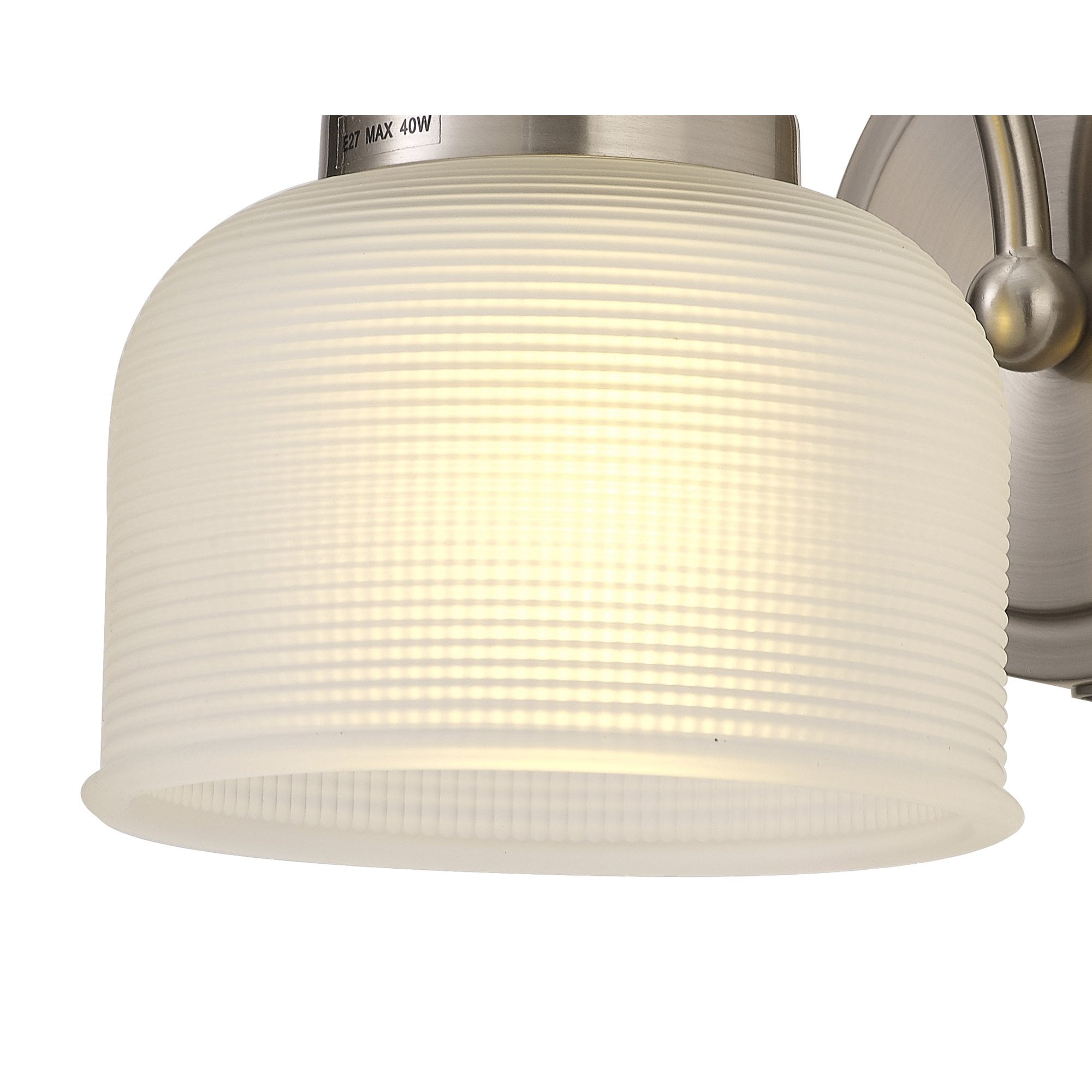 NL86349 Sakkas 1 Light Wall Light Satin Nickel Frosted