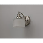 NL86349 Sakkas 1 Light Wall Light Satin Nickel Frosted