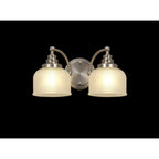 NL86359 Sakkas 2 Light Wall Light Satin Nickel Frosted