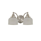 NL86359 Sakkas 2 Light Wall Light Satin Nickel Frosted