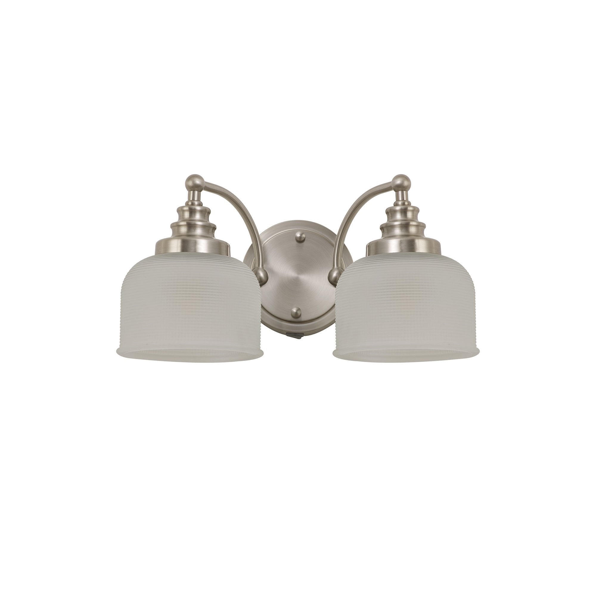 NL86359 Sakkas 2 Light Wall Light Satin Nickel Frosted
