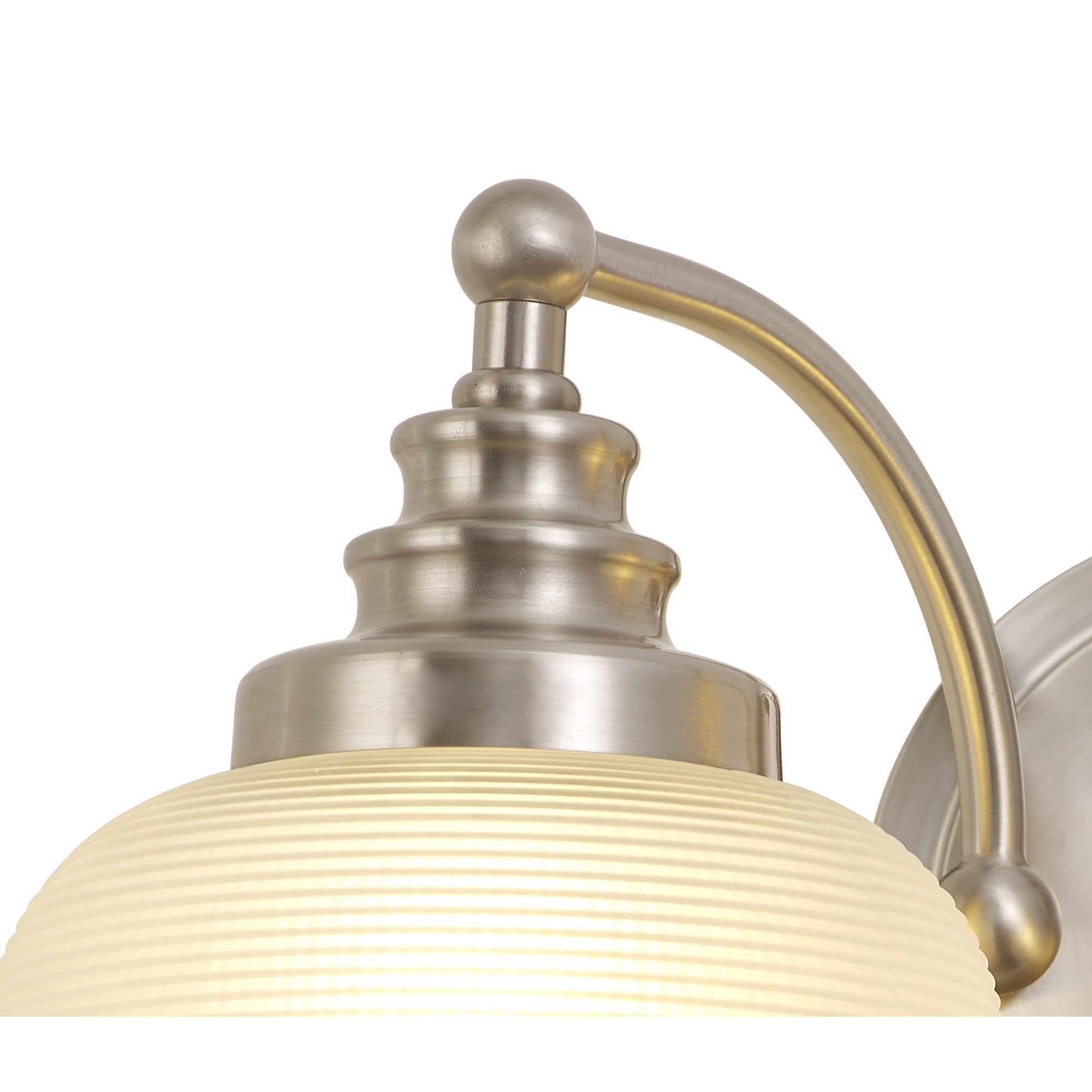NL86359 Sakkas 2 Light Wall Light Satin Nickel Frosted