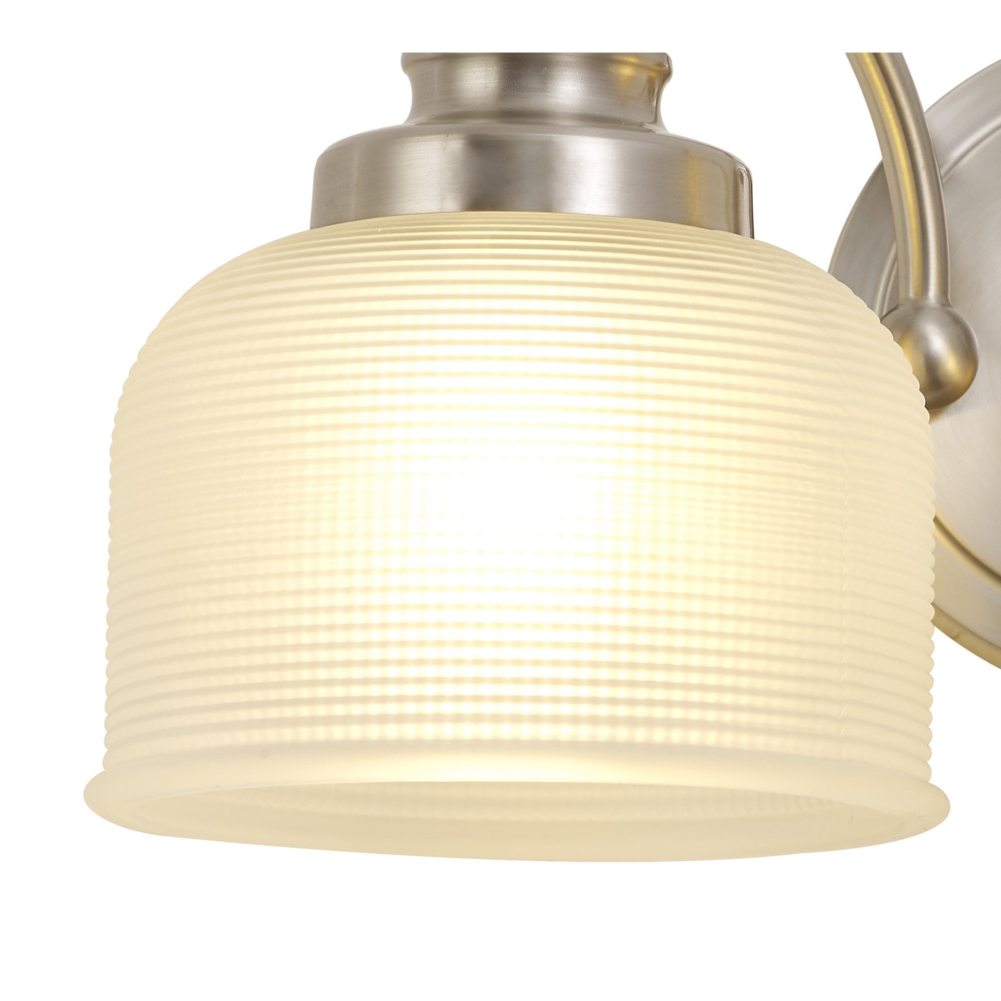 NL86359 Sakkas 2 Light Wall Light Satin Nickel Frosted