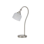 NL86369 Sakkas 1 Light Table Lamp Satin Nickel Frosted