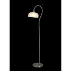 NL86379 Sakkas 1 Light Floor Lamp Satin Nickel Frosted