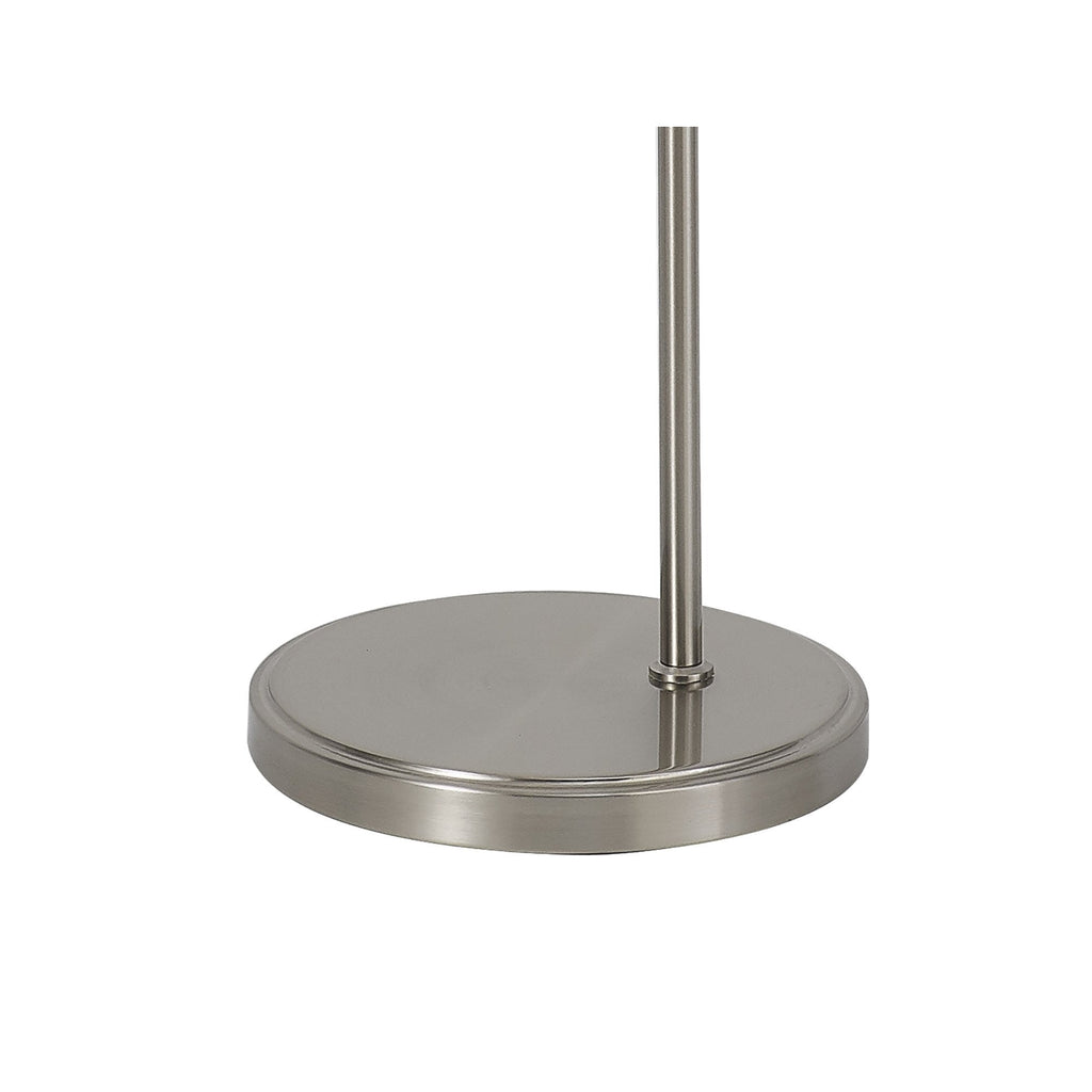 NL86379 Sakkas 1 Light Floor Lamp Satin Nickel Frosted