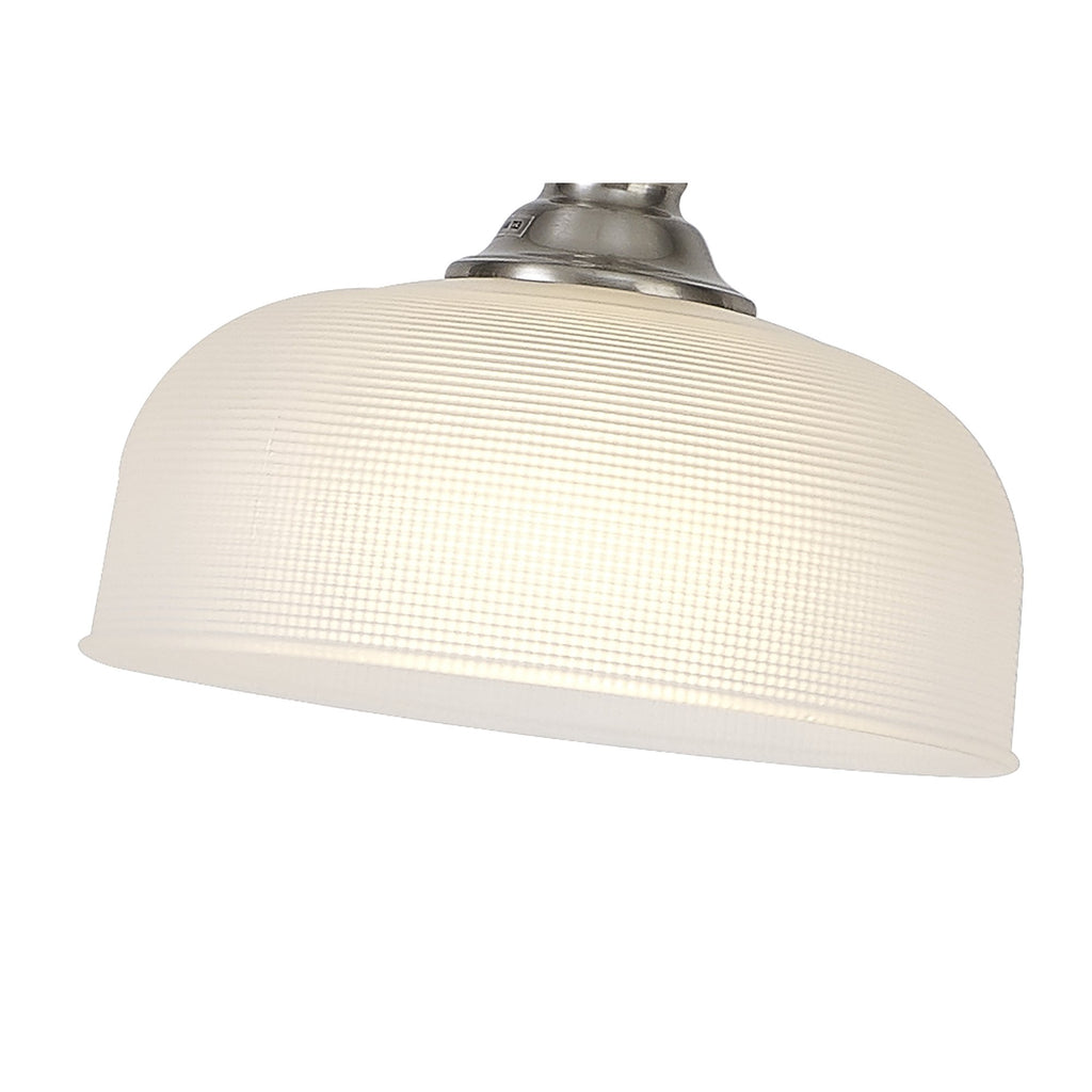 NL86379 Sakkas 1 Light Floor Lamp Satin Nickel Frosted