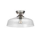 NLK15919 Tabion 1 Light Flush Ceiling Light Polished Nickel Clear