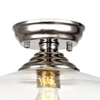 NLK15919 Tabion 1 Light Flush Ceiling Light Polished Nickel Clear