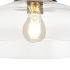 NLK15919 Tabion 1 Light Flush Ceiling Light Polished Nickel Clear
