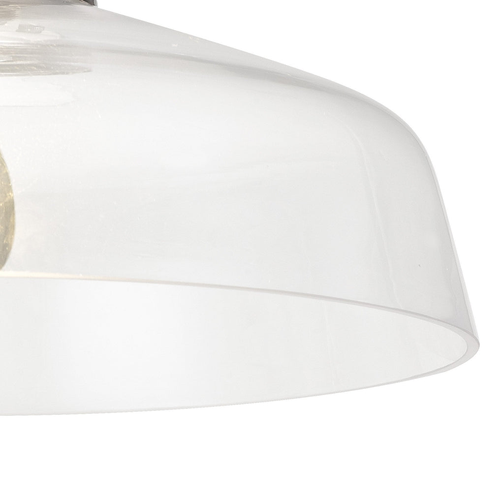 NLK15919 Tabion 1 Light Flush Ceiling Light Polished Nickel Clear