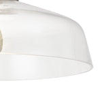 NLK15919 Tabion 1 Light Flush Ceiling Light Polished Nickel Clear