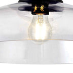 NLK16089 Tabion 1 Light Flush Ceiling Light Matt Black Clear
