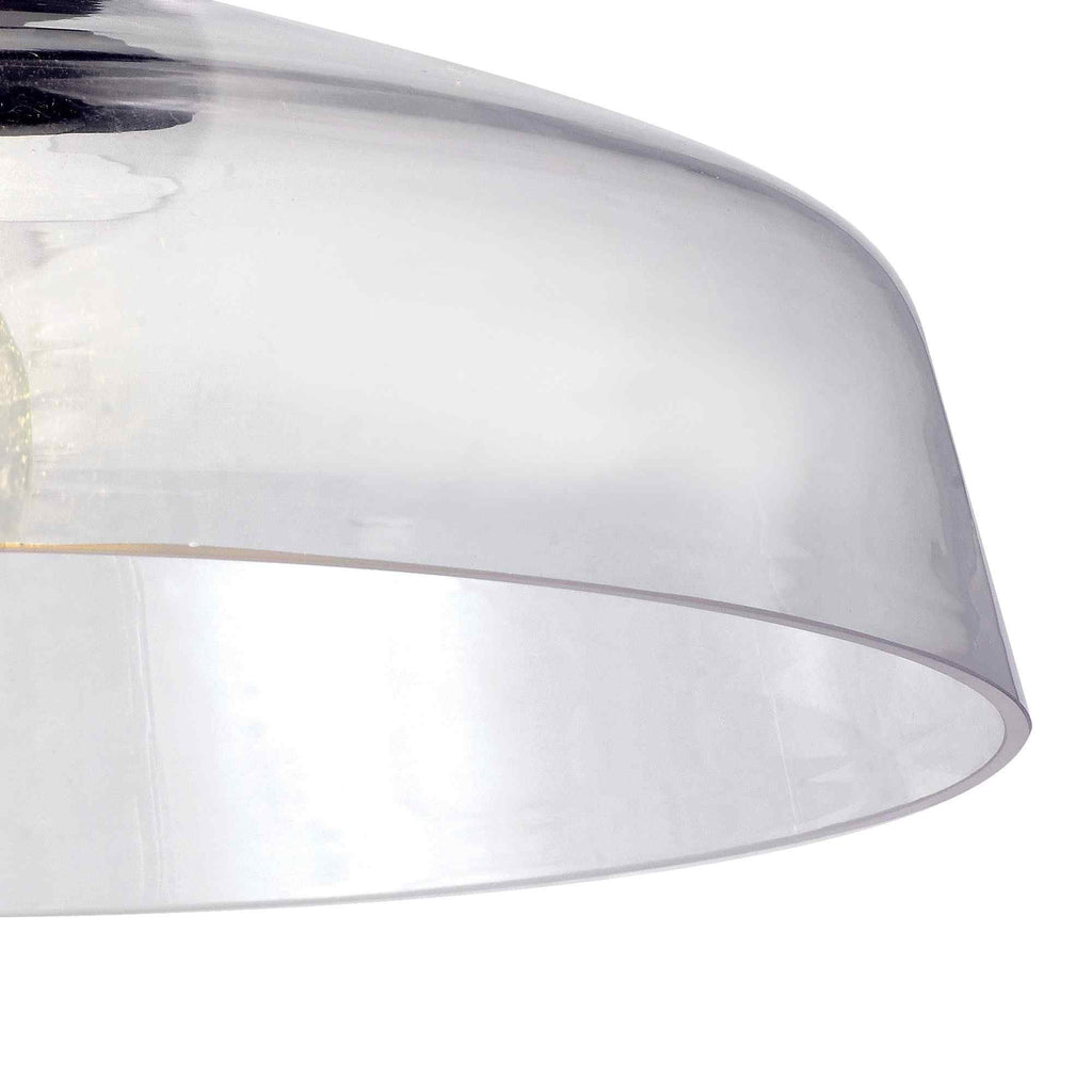 NLK16089 Tabion 1 Light Flush Ceiling Light Matt Black Clear
