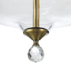 NLK16339 Tabion 2 Light Ceiling Light Antique Brass Clear