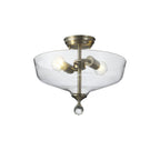 NLK16469 Tabion 2 Light Ceiling Light Satin Nickel Clear