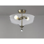 NLK16469 Tabion 2 Light Ceiling Light Satin Nickel Clear