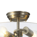 NLK16469 Tabion 2 Light Ceiling Light Satin Nickel Clear