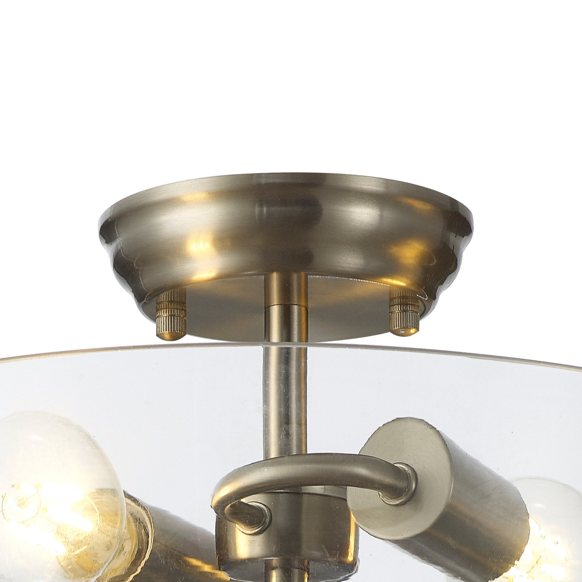 NLK16469 Tabion 2 Light Ceiling Light Satin Nickel Clear