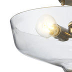 NLK16469 Tabion 2 Light Ceiling Light Satin Nickel Clear