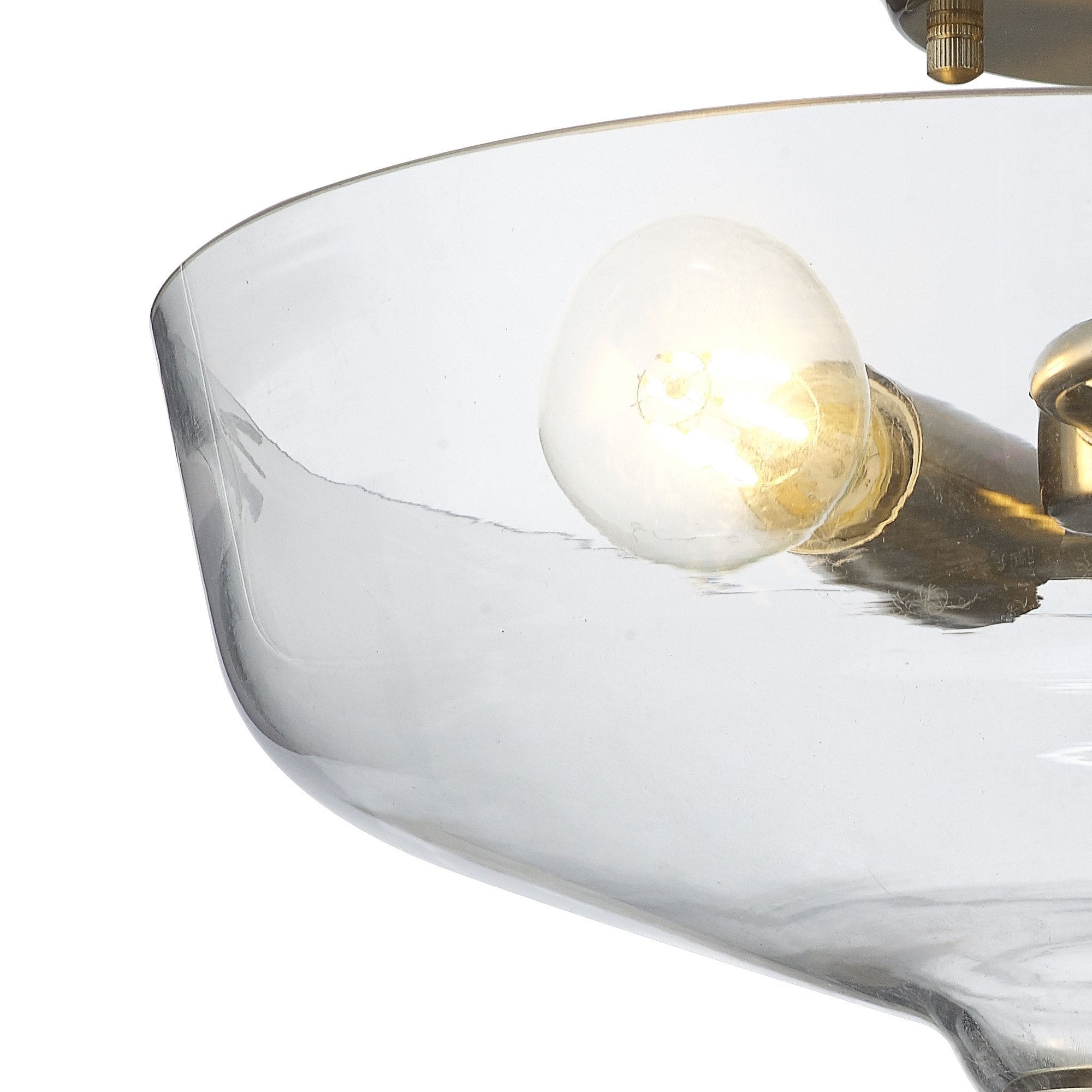 NLK16469 Tabion 2 Light Ceiling Light Satin Nickel Clear