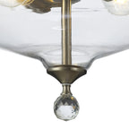 NLK16469 Tabion 2 Light Ceiling Light Satin Nickel Clear