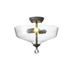 NLK16679 Tabion 2 Light Ceiling Light Graphite Clear