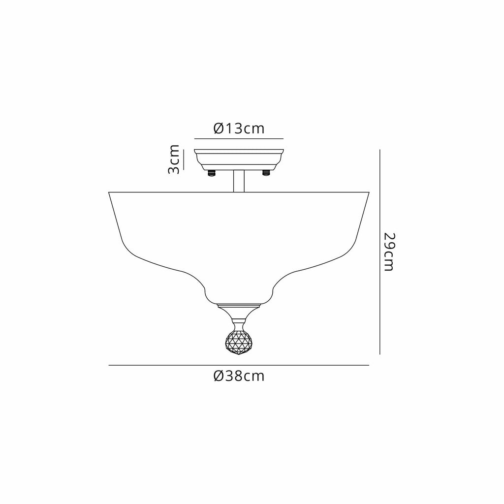 NLK16679 Tabion 2 Light Ceiling Light Graphite Clear