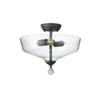 NLK16679 Tabion 2 Light Ceiling Light Graphite Clear