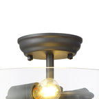 NLK16679 Tabion 2 Light Ceiling Light Graphite Clear