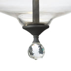 NLK16679 Tabion 2 Light Ceiling Light Graphite Clear