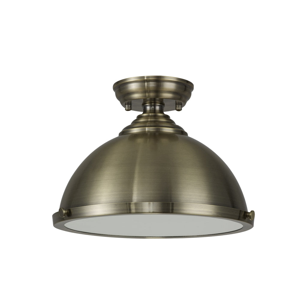 NLK15729 Tabion 1 Light Flush Ceiling Light Antique Brass