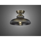 NLK15749 Tabion 1 Light Flush Ceiling Light Antique Brass Smoked