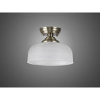 NLK15769 Tabion 1 Light Flush Ceiling Light Antique Brass Clear