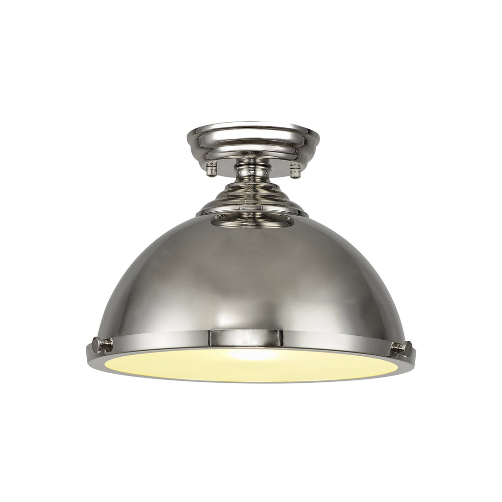 NLK15829 Tabion 1 Light Flush Ceiling Light Polished Nickel
