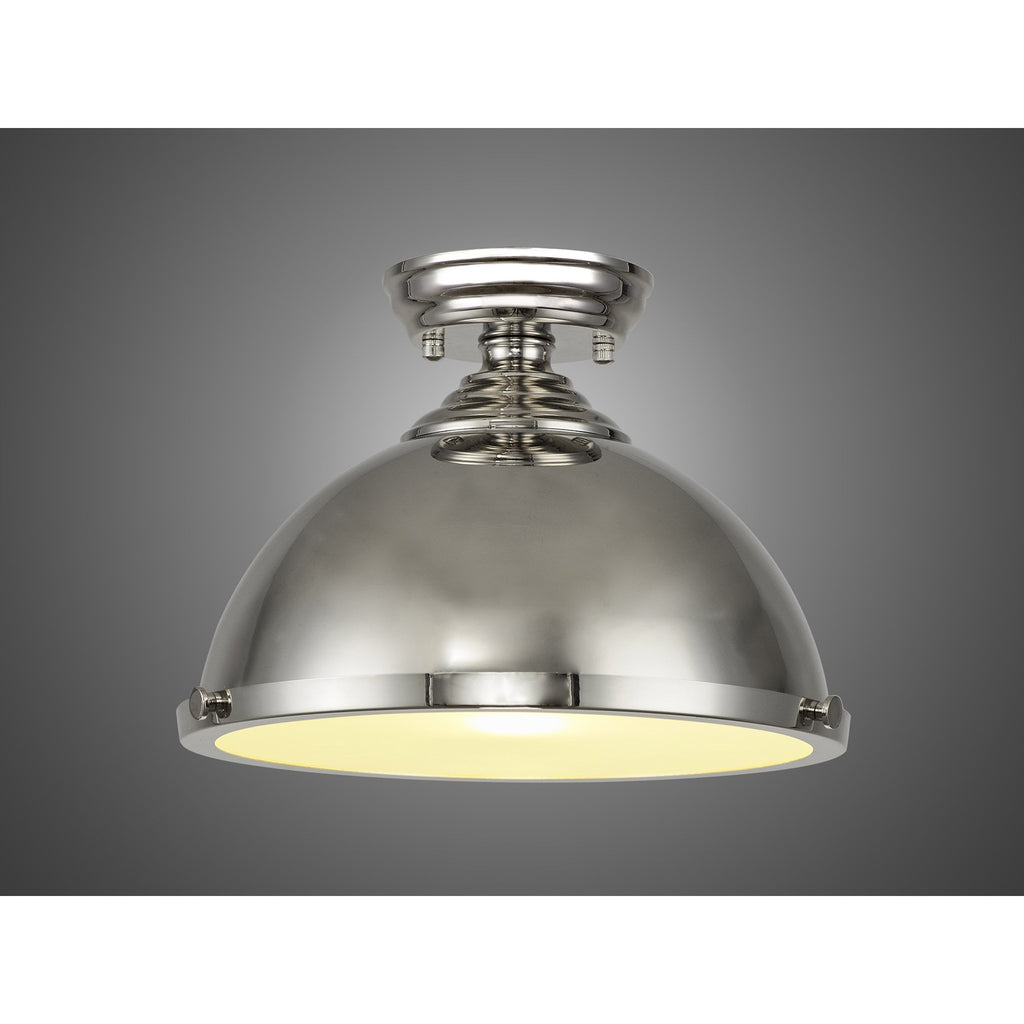NLK15829 Tabion 1 Light Flush Ceiling Light Polished Nickel