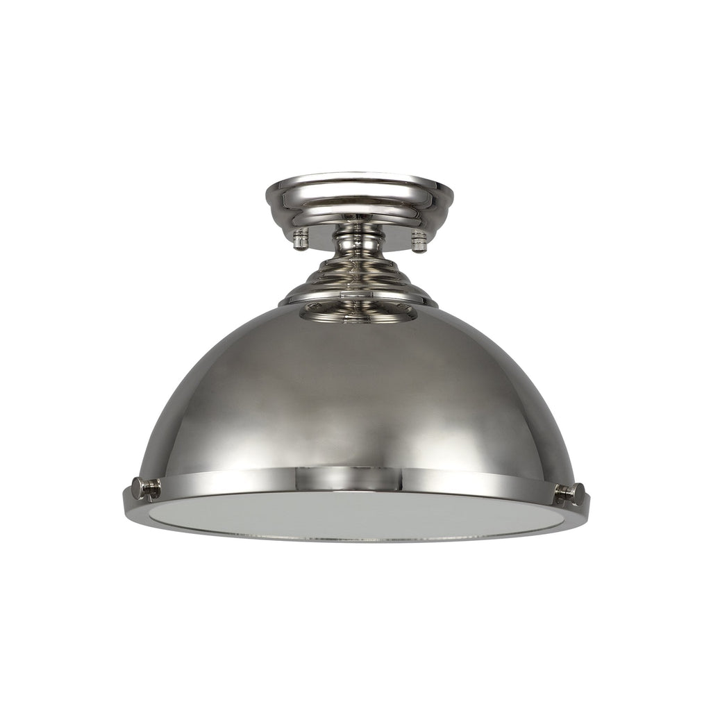 NLK15829 Tabion 1 Light Flush Ceiling Light Polished Nickel
