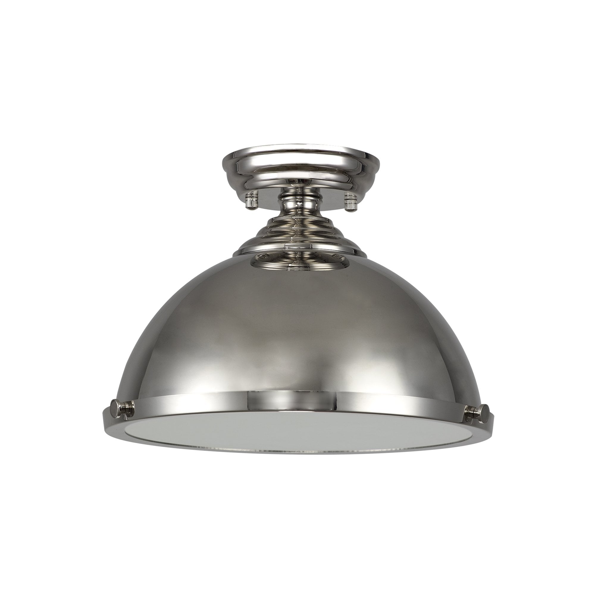 NLK15829 Tabion 1 Light Flush Ceiling Light Polished Nickel