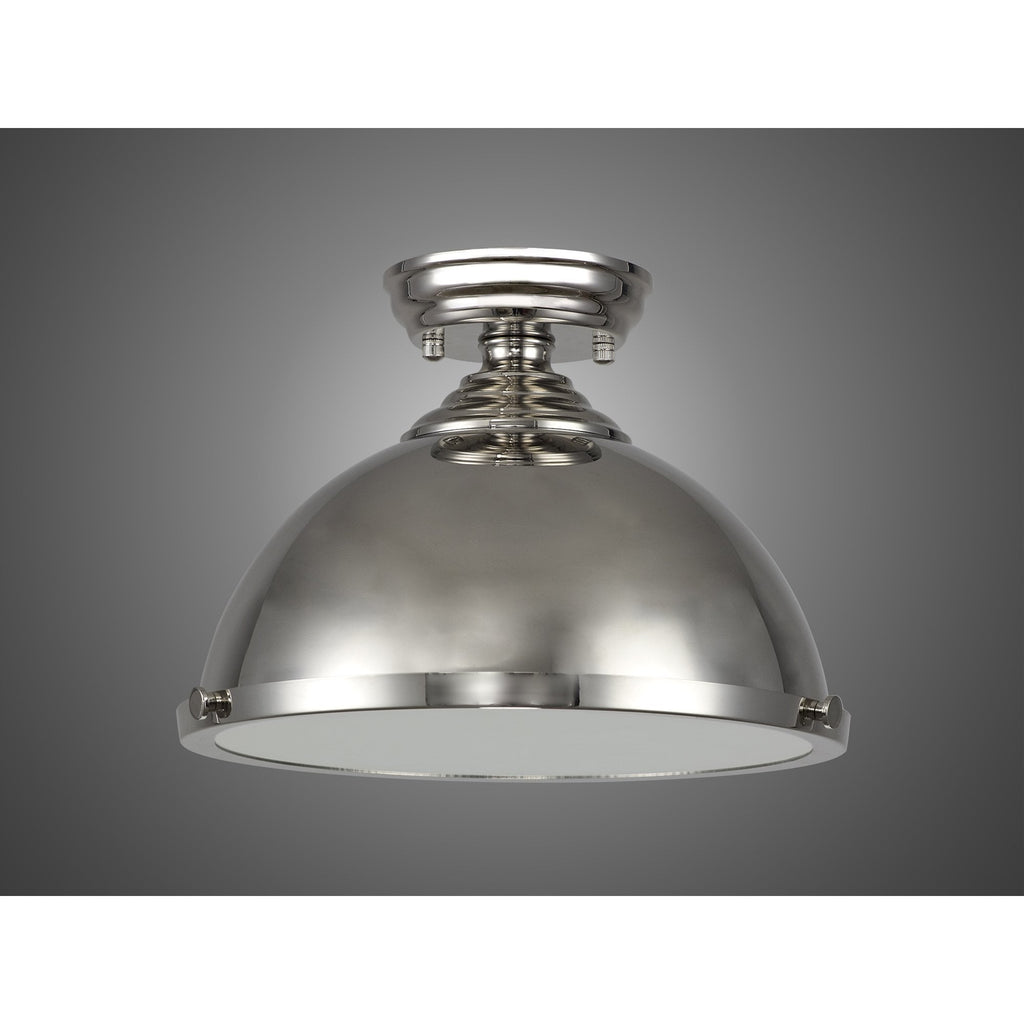 NLK15829 Tabion 1 Light Flush Ceiling Light Polished Nickel