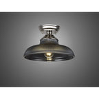 NLK15849 Tabion 1 Light Flush Ceiling Light Polished Nickel Smoked